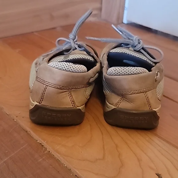 Kids sperry boat shoes. A few stains as shown in photos tons of life left! - Picture 6 of 8